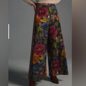 FARM RIO PRINTED WIDE-LEG PANTS SIZE S MULTICOLOR NWT SOLD OUT